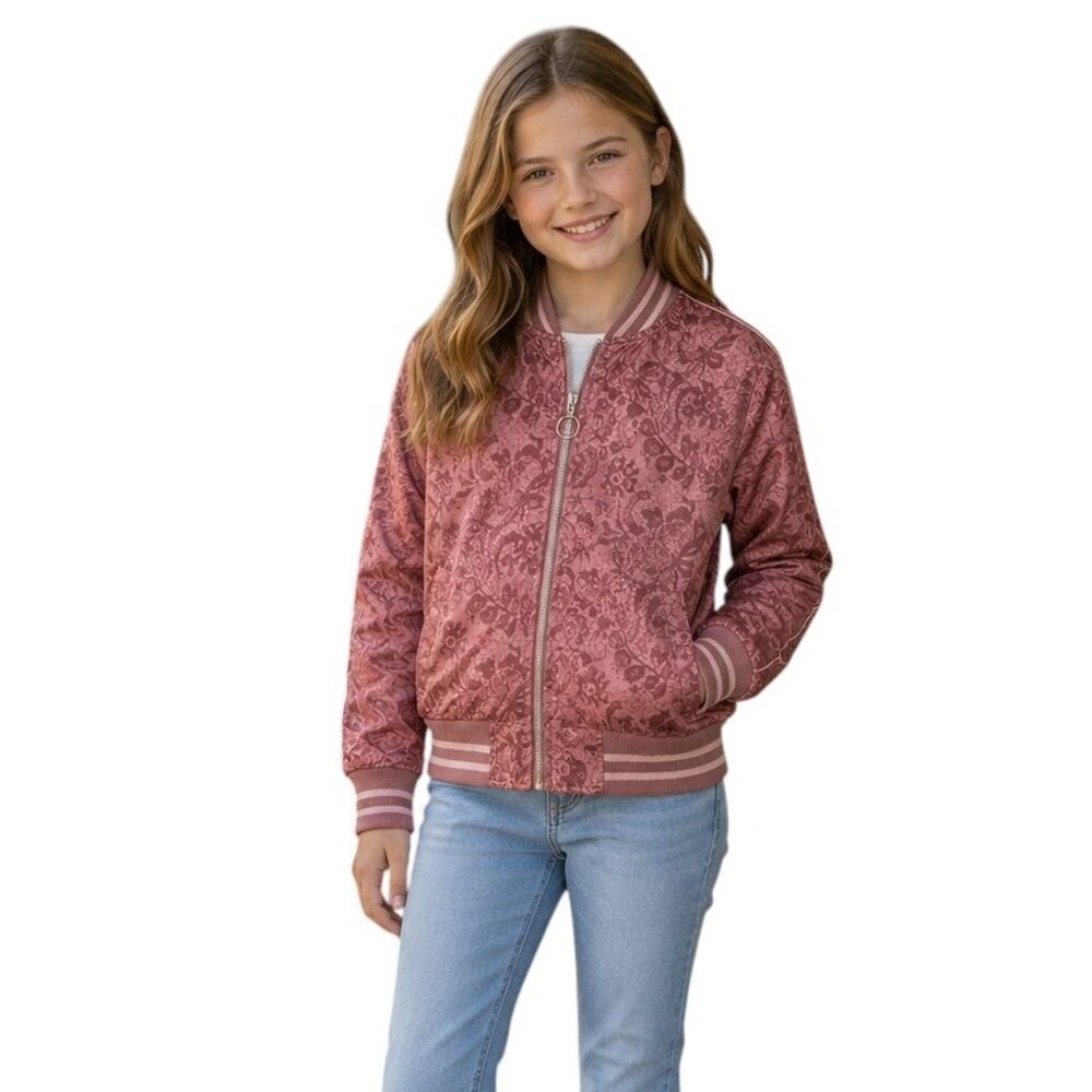 Urban Republic Pink Printed Girl Jacket, M (10/12)